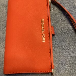 Michael Kors Orange Wristlet